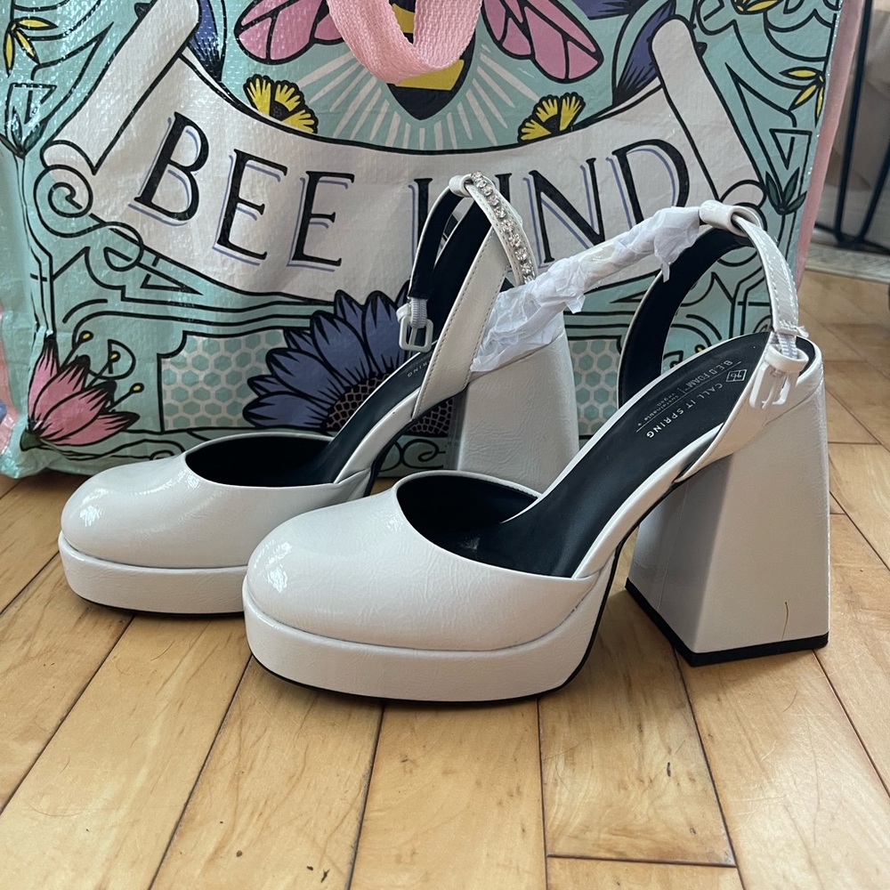 Call It Spring White Platform Heels